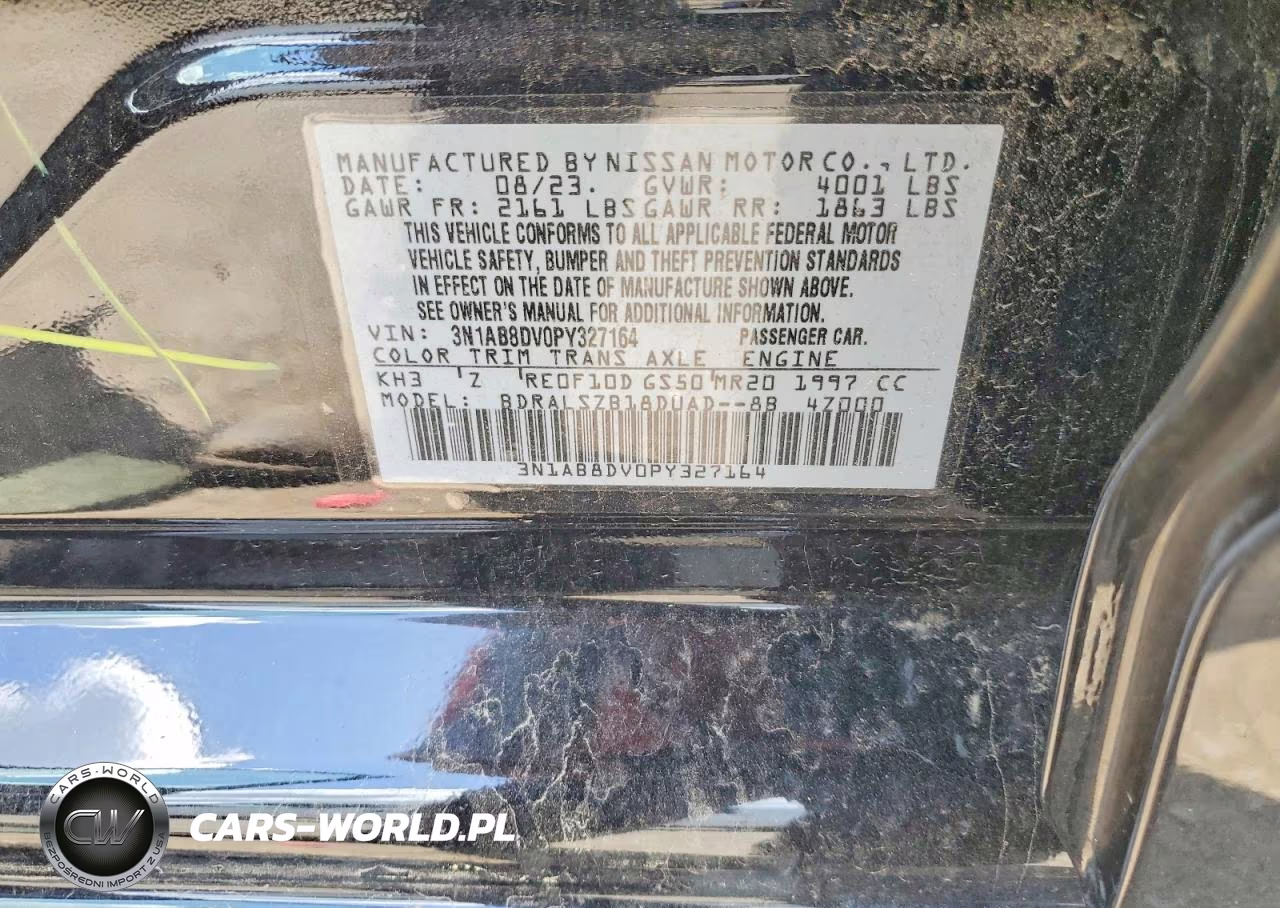 2023 Nissan Sentra Sr Xtronic Cvt VIN:3N1AB8DV0PY327164 - 12