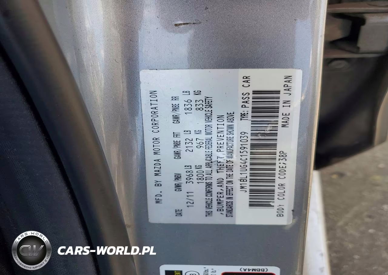 2012 Mazda 3 I VIN:JM1BL1UG4C1591039 - 13