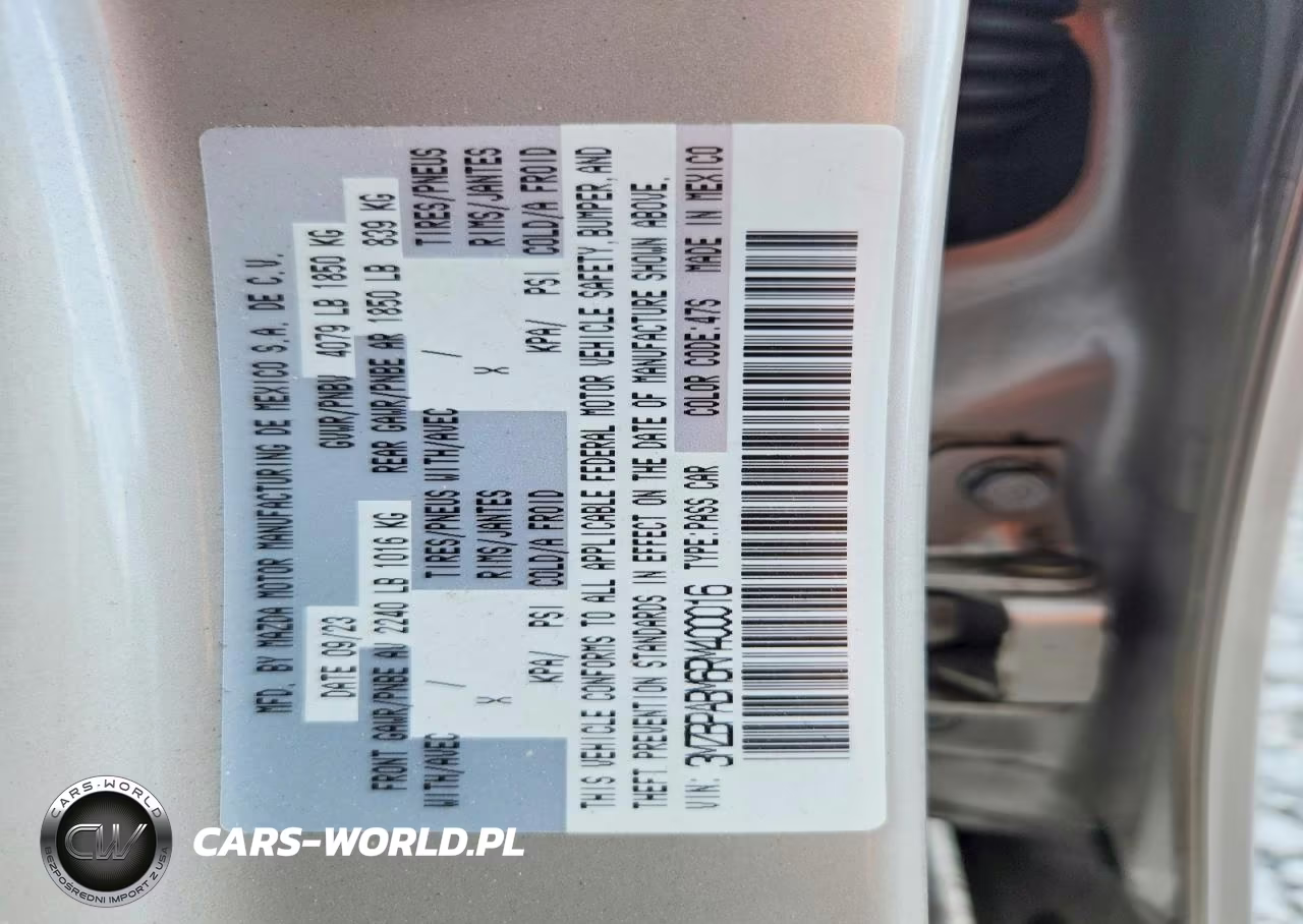 2024 Mazda 3 Select Sport VIN:3MZBPABM6RM400016 - 12