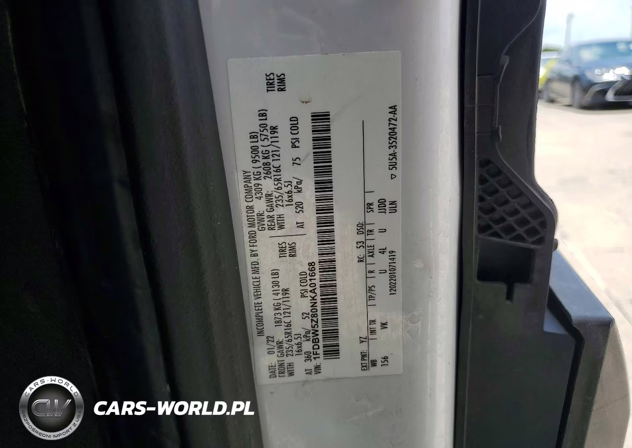 2022 Ford Transit T-350 VIN:1FDBW5Z80NKA01668 - 12