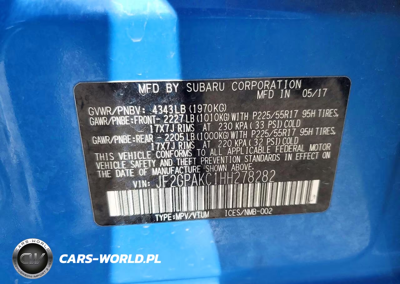 2017 Subaru Crosstrek Limited VIN:JF2GPAKC1HH278282 - 12