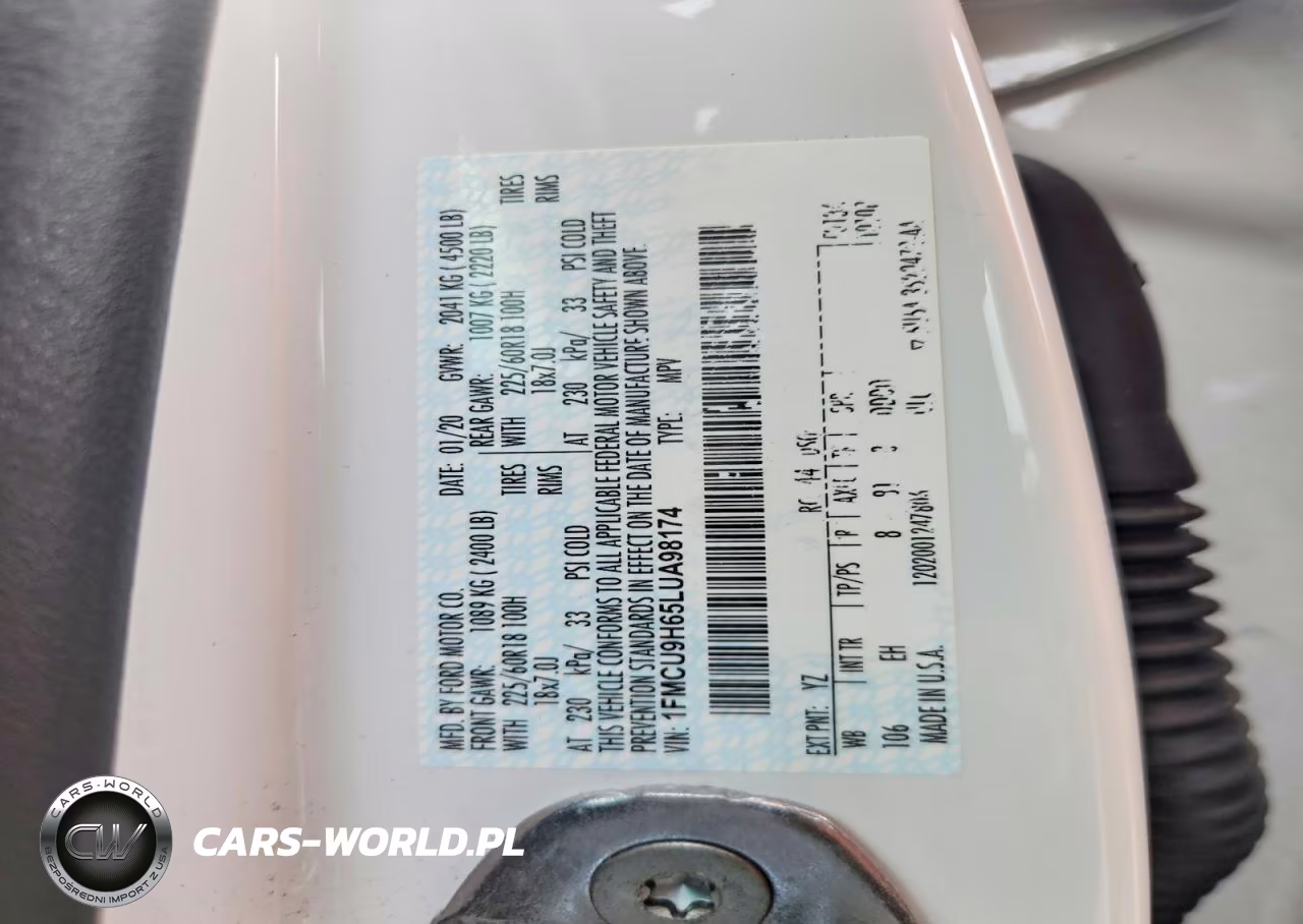 2020 Ford Escape Sel VIN:1FMCU9H65LUA98174 - 13