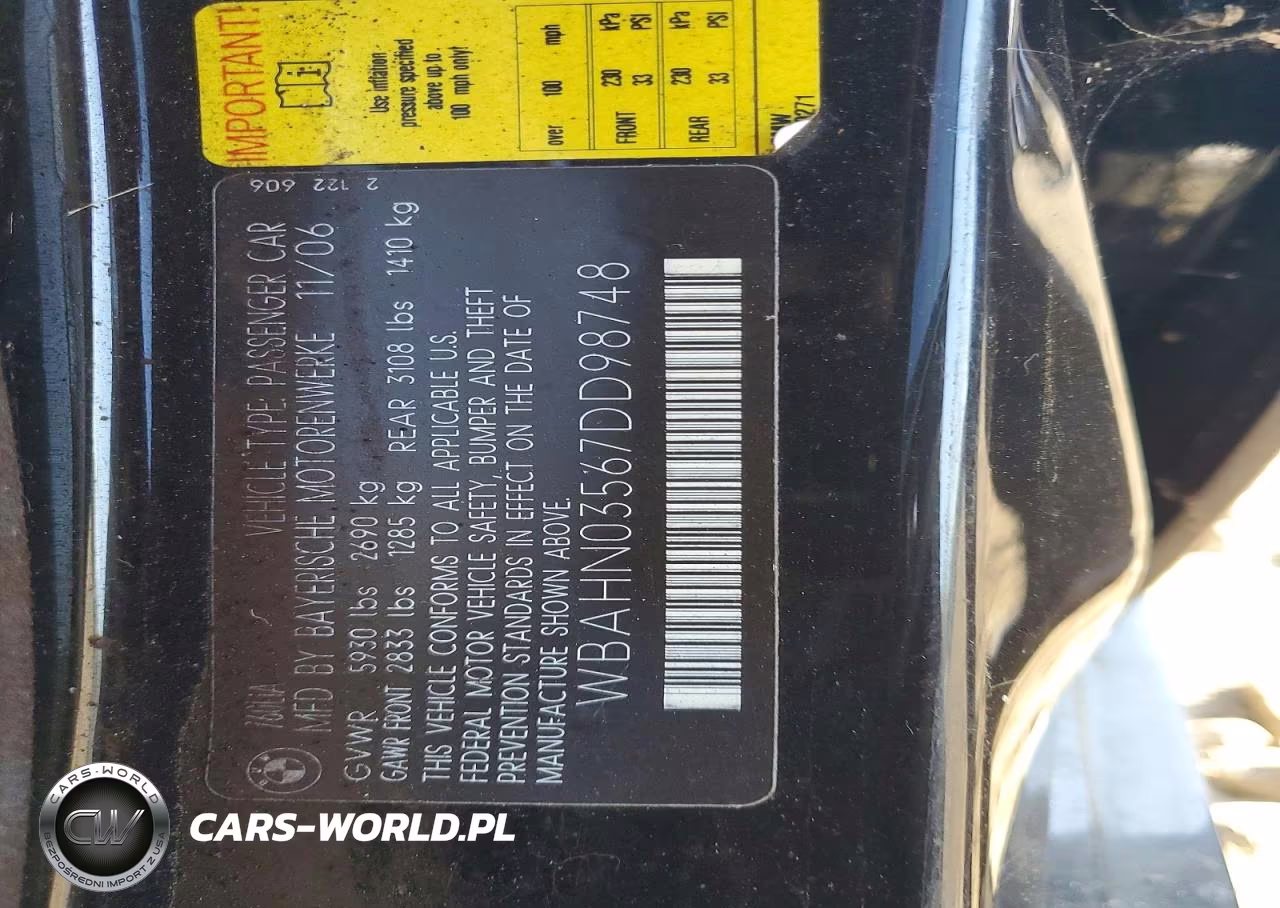 2007 BMW 760 Li VIN:WBAHN03567DD98748 - 12