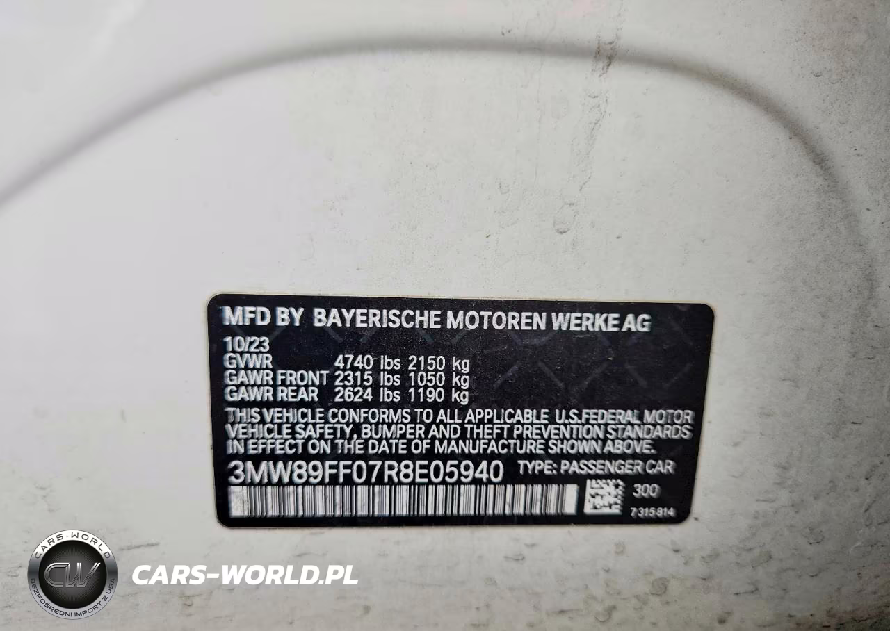 2024 BMW 330Xi VIN:3MW89FF07R8E05940 - 13