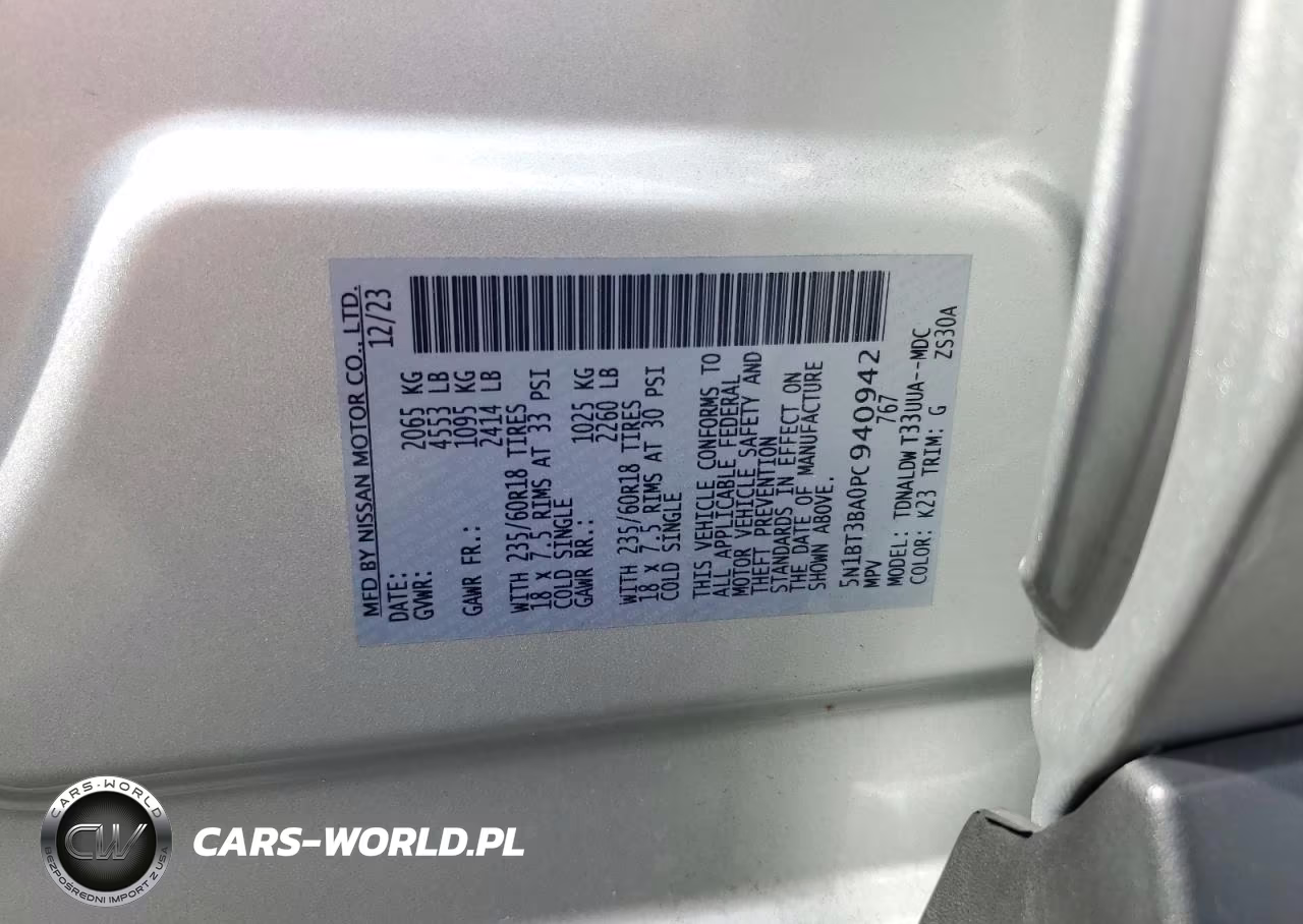 2023 Nissan Rogue Sv VIN:5N1BT3BA0PC940942 - 13
