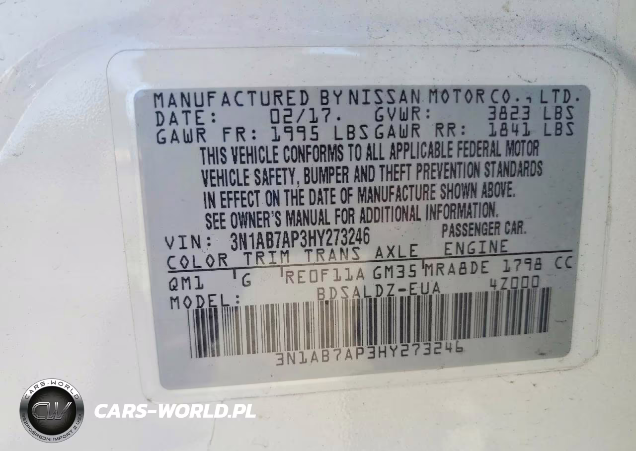 2017 Nissan Sentra Sv VIN:3N1AB7AP3HY273246 - 12