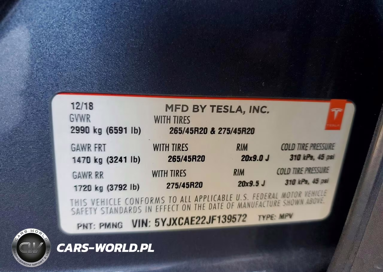 2018 Tesla Model X VIN:5YJXCAE22JF139572 - 12