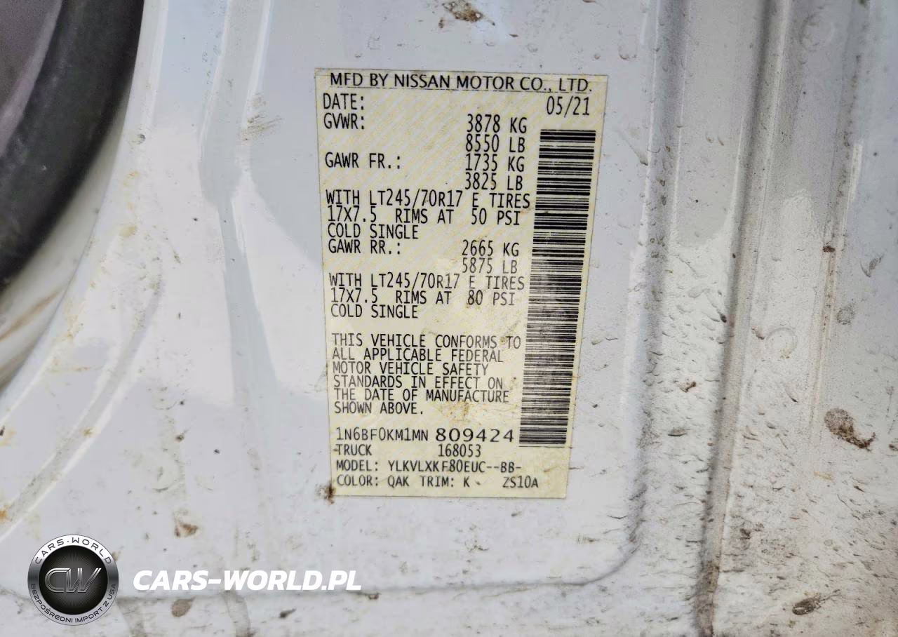 2021 Nissan Nv 1500 Utility - Service Van VIN:1N6BF0KM1MN809424 - 14