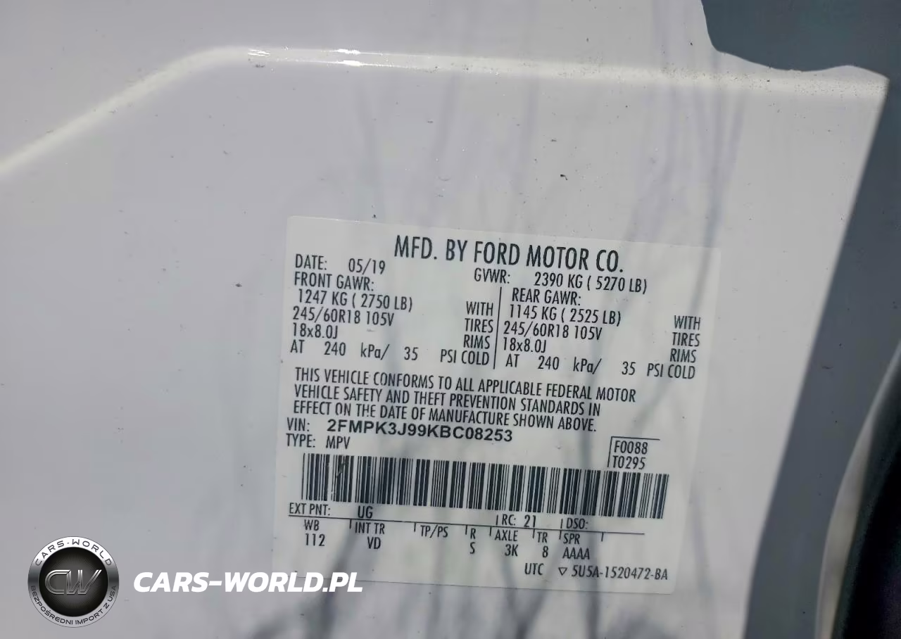 2019 Ford Edge Sel VIN:2FMPK3J99KBC08253 - 13