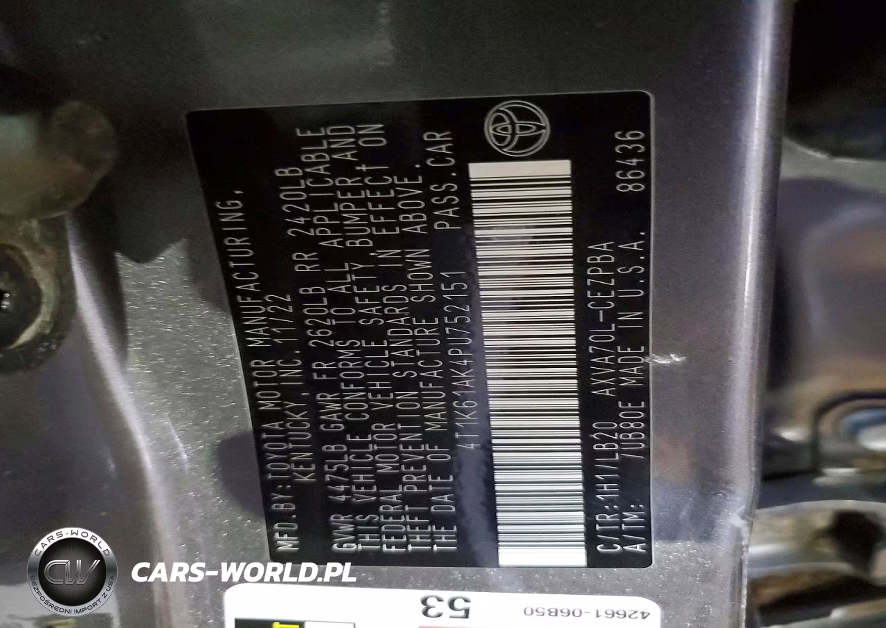 2023 Toyota Camry Xse VIN:4T1K61AK4PU752151 - 12