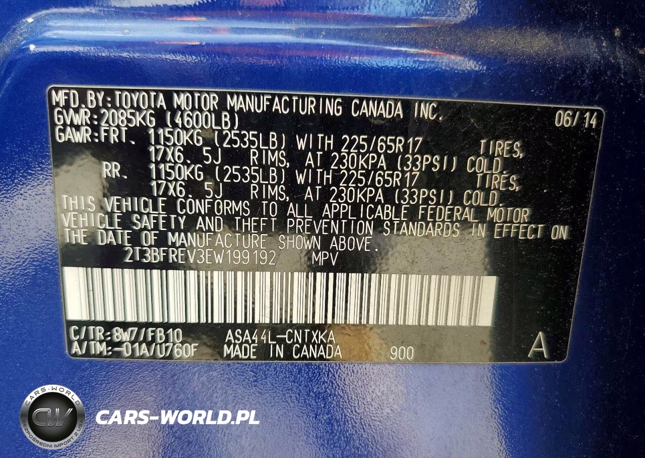 2014 Toyota Rav4 Le VIN:2T3BFREV3EW199192 - 13