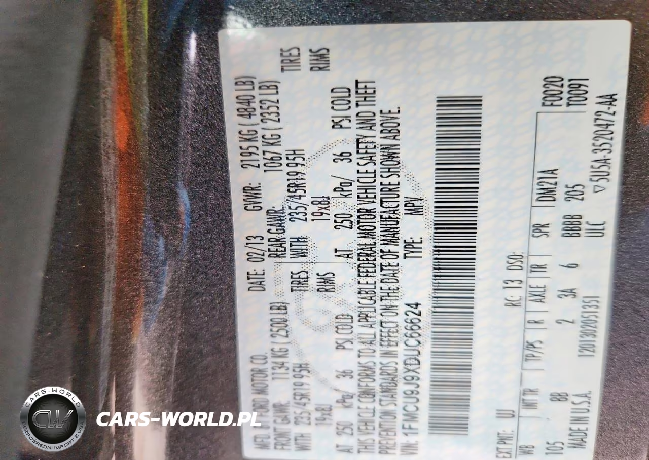 2013 Ford Escape Titanium VIN:1FMCU9J9XDUC66624 - 13