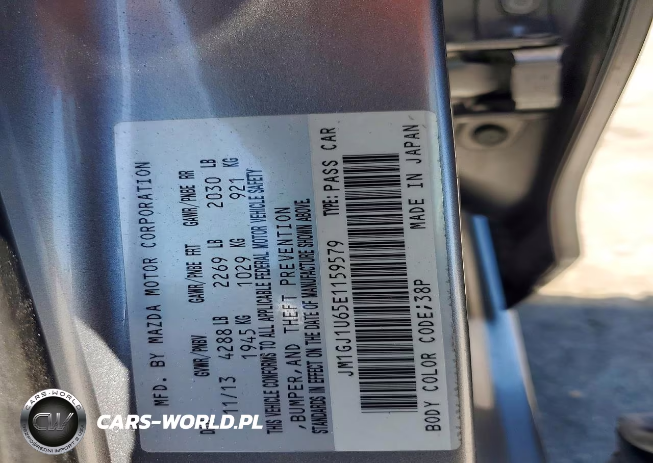 2014 Mazda 6 Sport VIN:JM1GJ1U65E1159579 - 12
