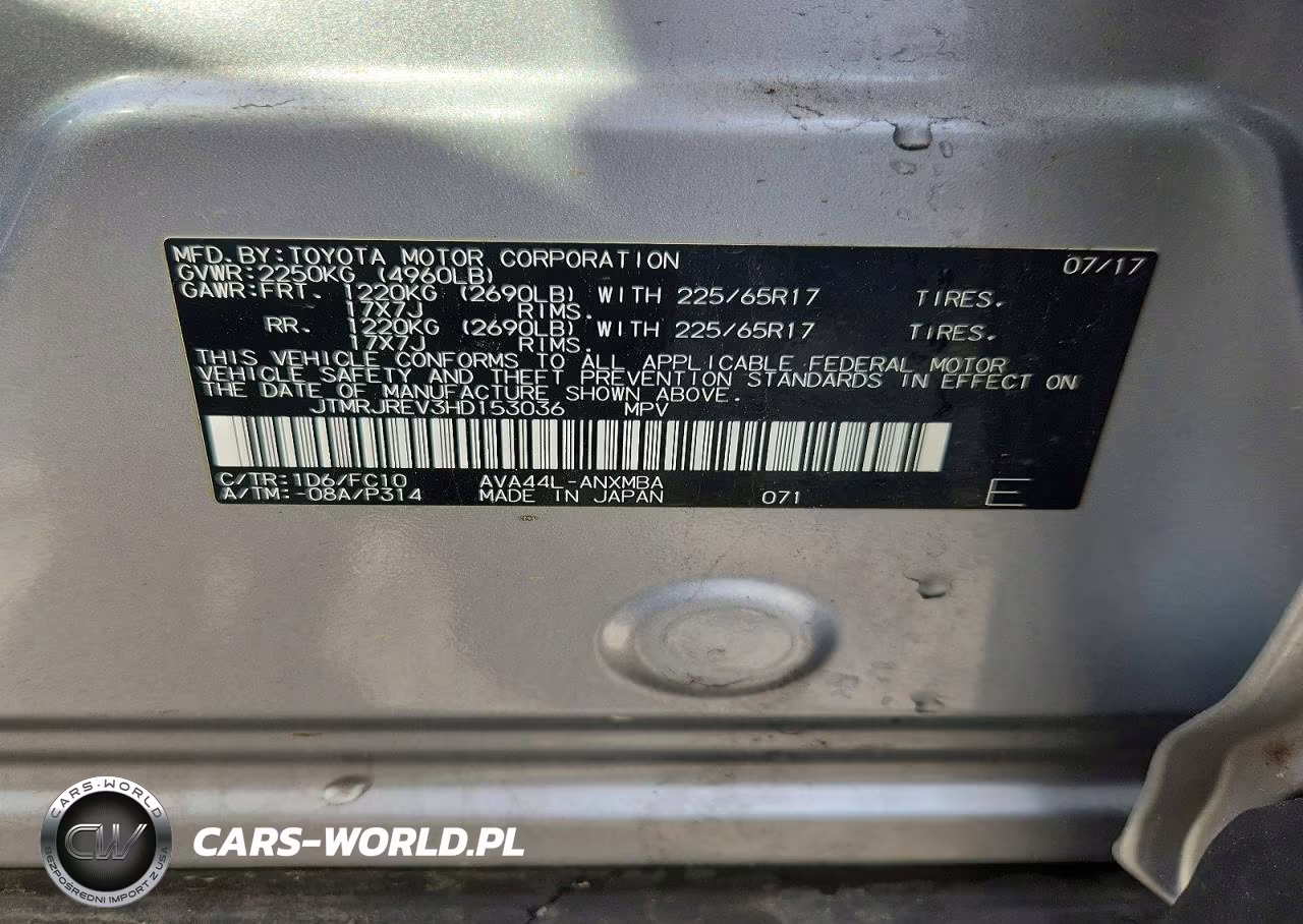 2017 Toyota Rav4 Hybrid Xle VIN:JTMRJREV3HD153036 - 12
