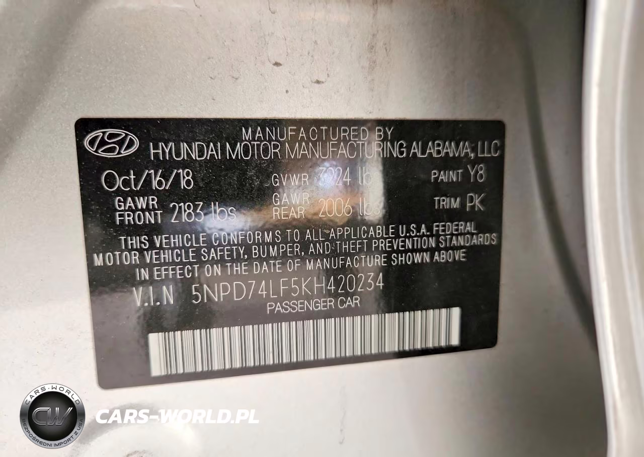 2019 Hyundai Elantra Se VIN:5NPD74LF5KH420234 - 12
