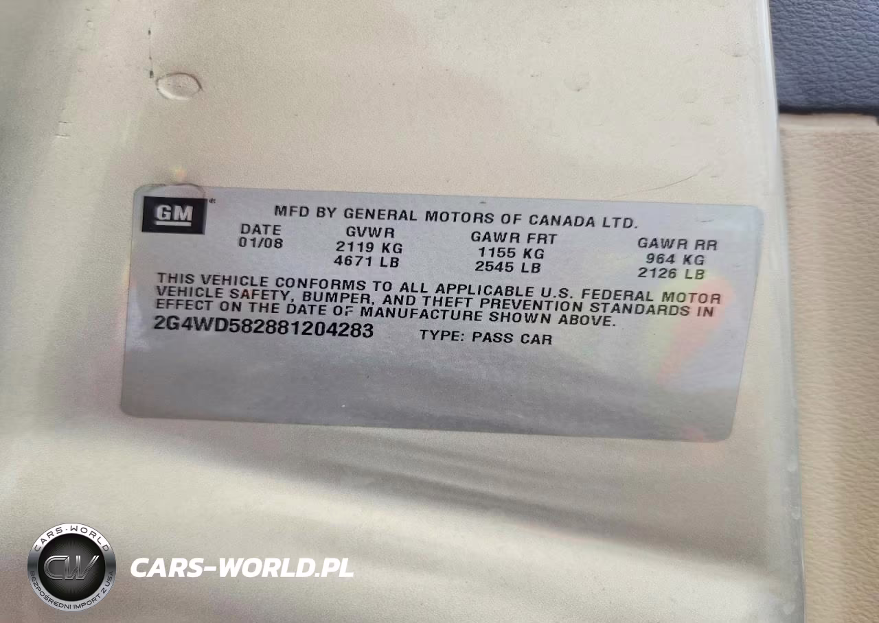 2008 Buick Lacrosse Cxl VIN:2G4WD582881204283 - 12