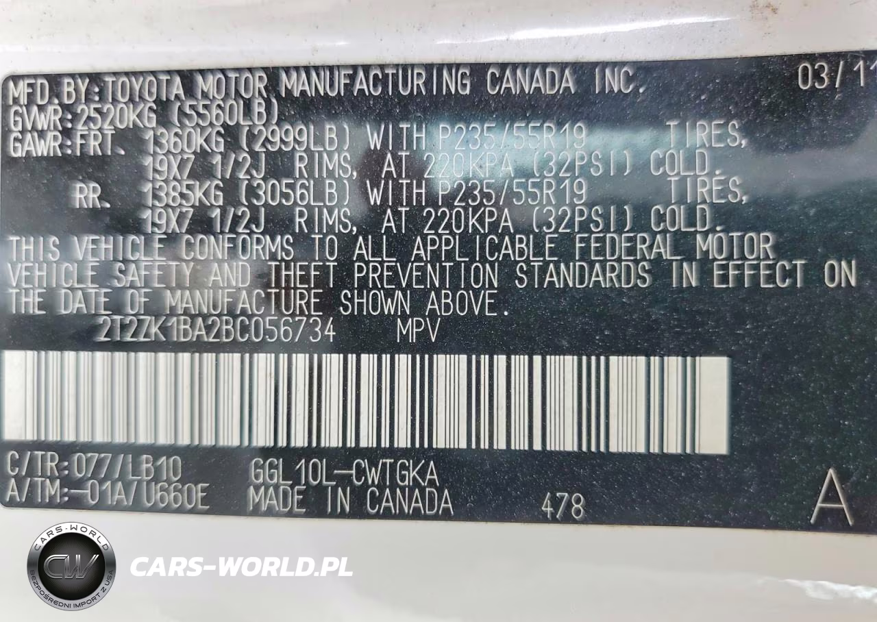 2011 Lexus Rx 350 VIN:2T2ZK1BA2BC056734 - 13