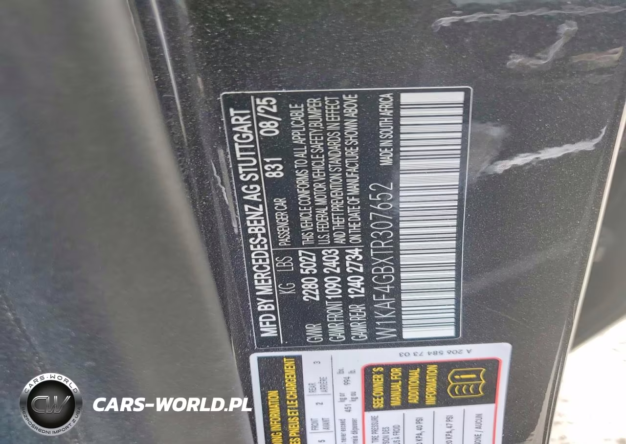 2026 Mercedes-Benz C 300 VIN:W1KAF4GBXTR307652 - 12