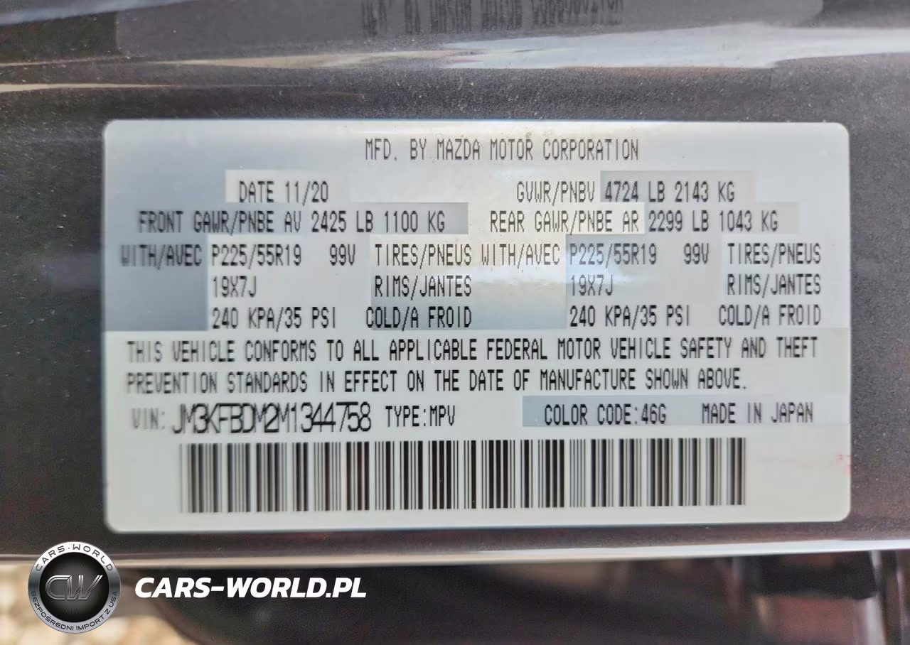 2021 Mazda Cx-5 Grand Touring VIN:JM3KFBDM2M1344758 - 12