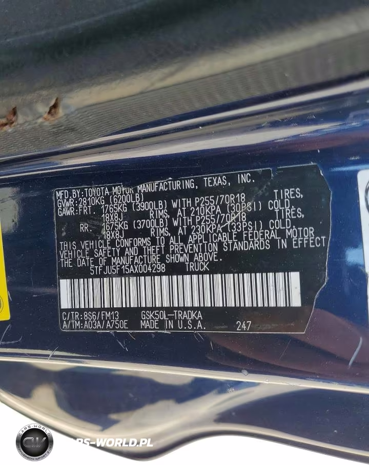 2010 Toyota Tundra Grade VIN:5TFJU5F15AX004298 - 12