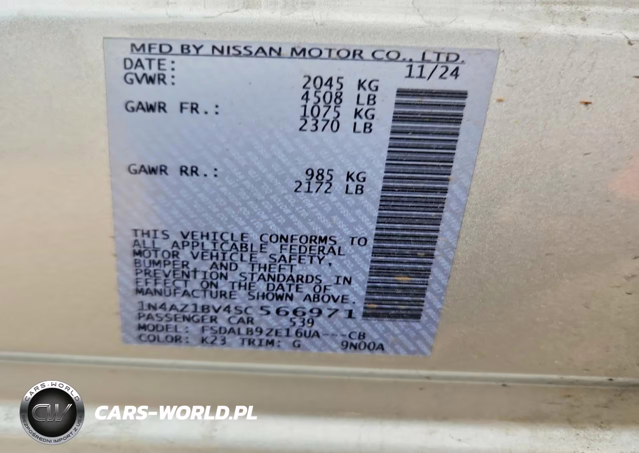 2025 Nissan Leaf S VIN:1N4AZ1BV4SC566971 - 12