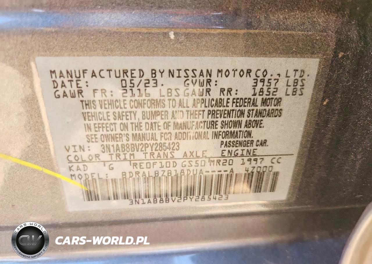 2023 Nissan Sentra S VIN:3N1AB8BV2PY285423 - 13