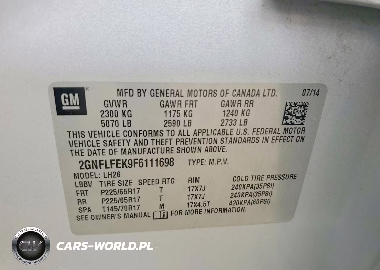 2015 Chevrolet Equinox Lt VIN:2GNFLFEK9F6111698 - 13