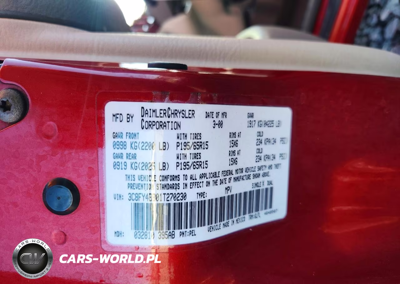 2001 Chrysler Pt Cruiser VIN:3C8FY4BB01T270230 - 13