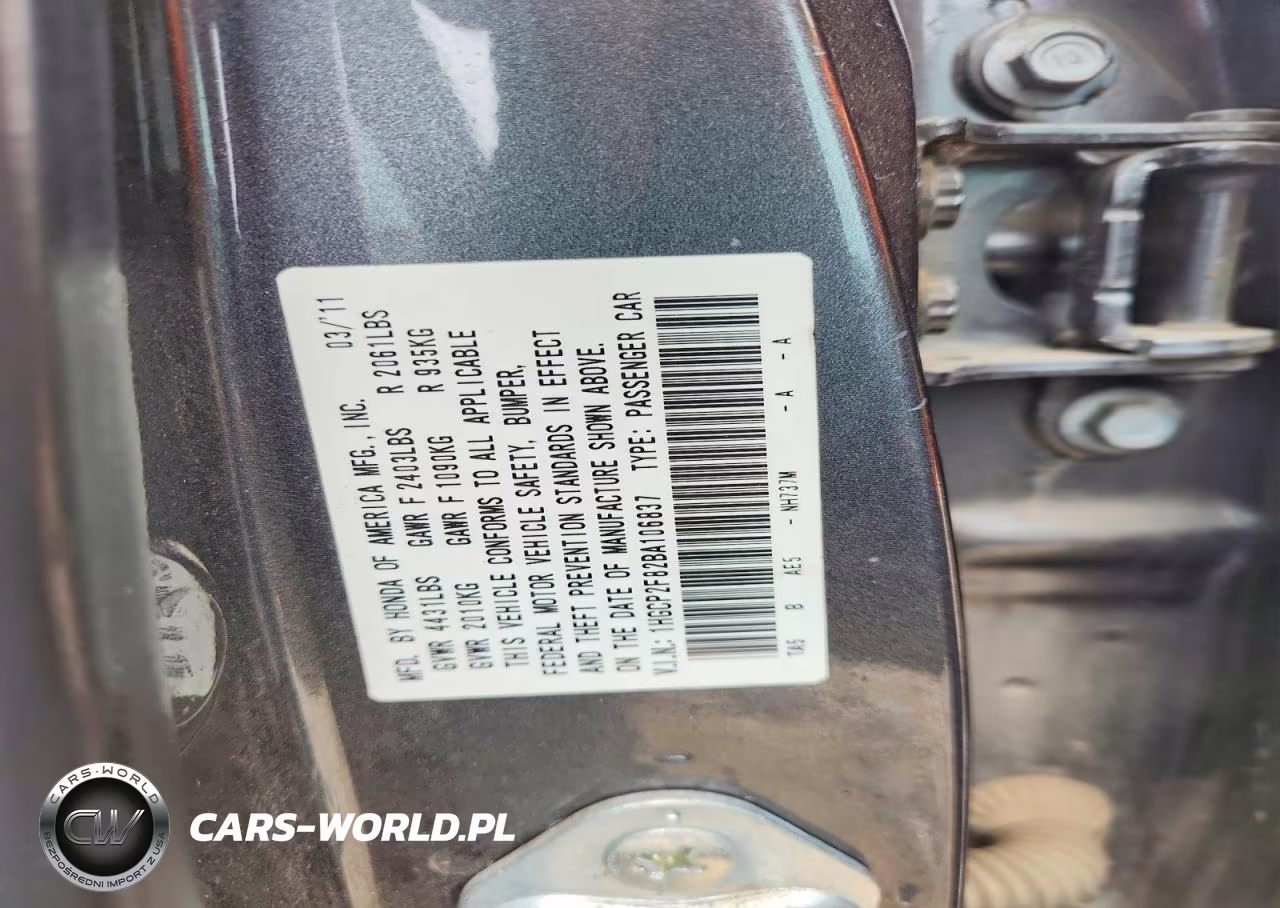 2011 Honda Accord Exl VIN:1HGCP2F82BA106837 - 12