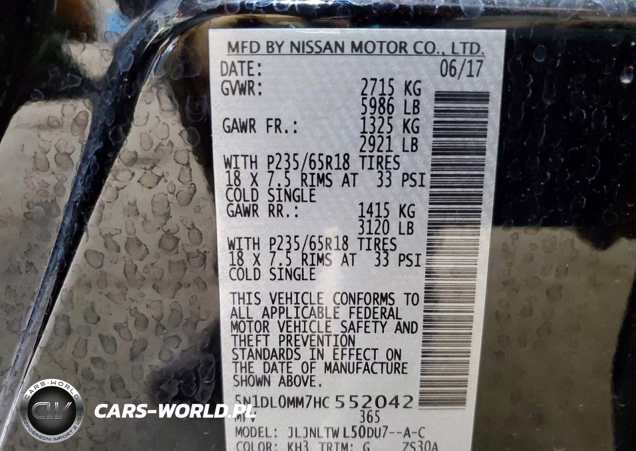 2017 Infiniti Qx60 Base VIN:5N1DL0MM7HC552042 - 13