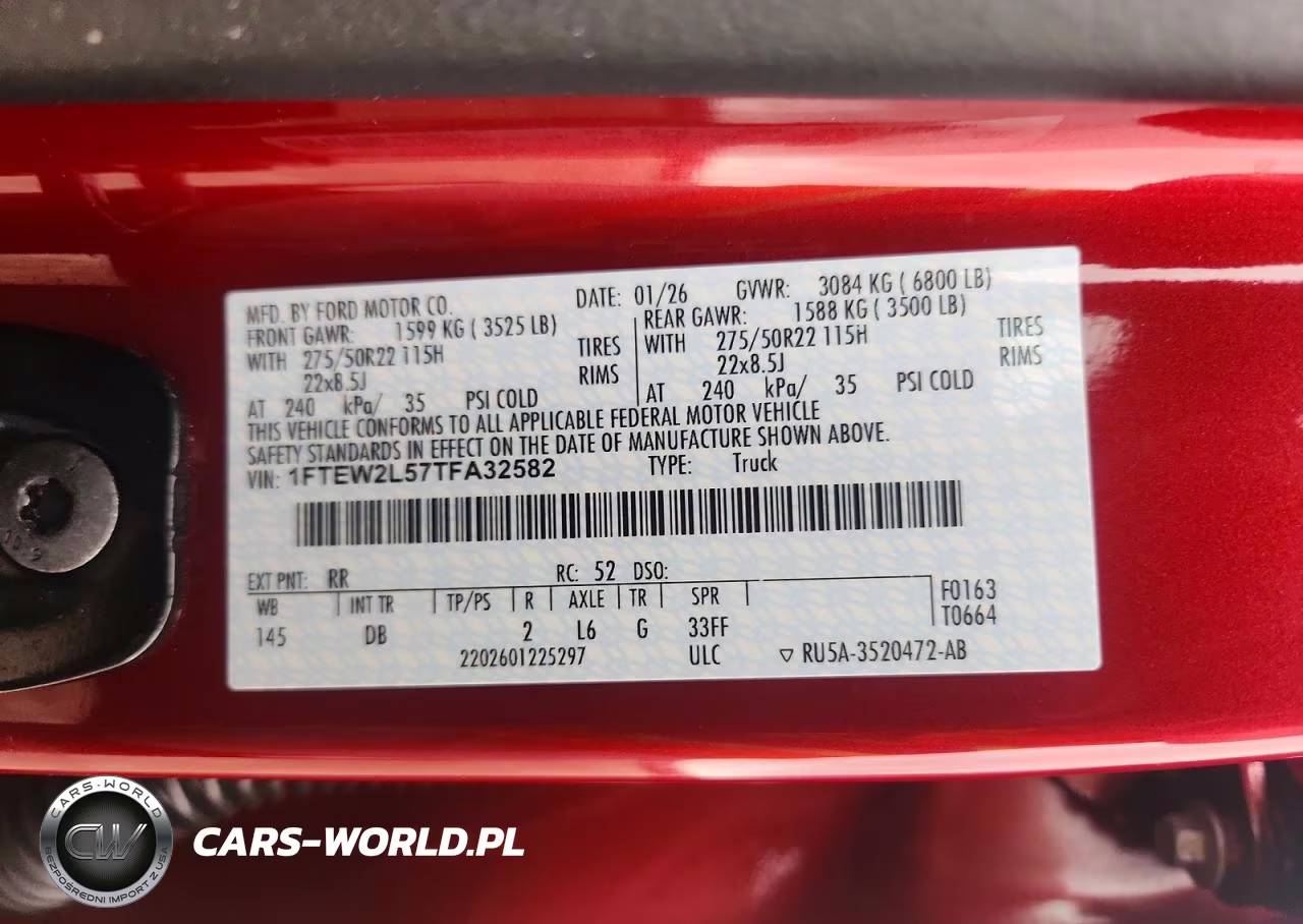 2026 Ford F150 Stx VIN:1FTEW2L57TFA32582 - 12