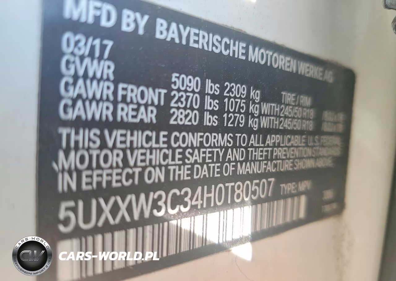 2017 BMW X4 xDrive28I VIN:5UXXW3C34H0T80507 - 13