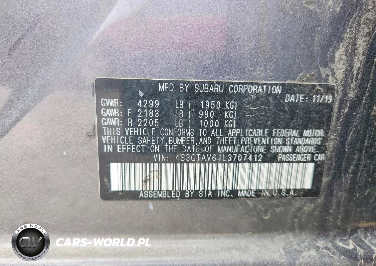 2020 Subaru Impreza Premium VIN:4S3GTAV61L3707412 - 12