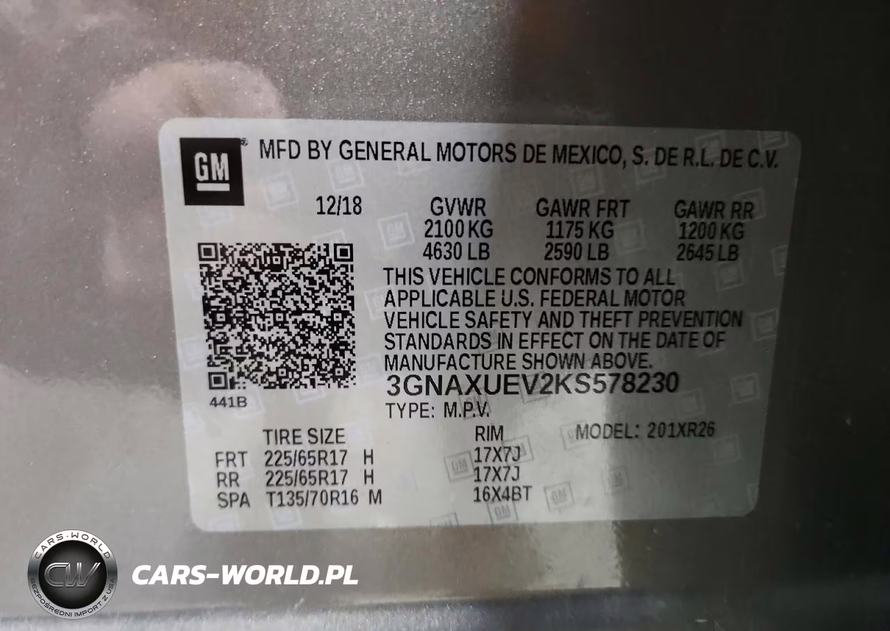 2019 Chevrolet Equinox Lt VIN:3GNAXUEV2KS578230 - 13