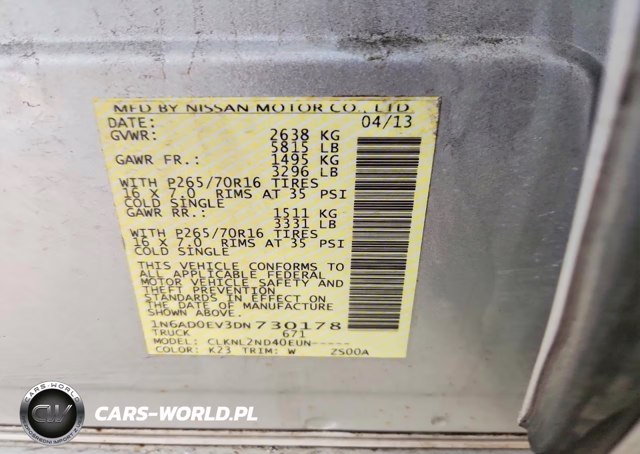 2013 Nissan Frontier S VIN:1N6AD0EV3DN730178 - 12