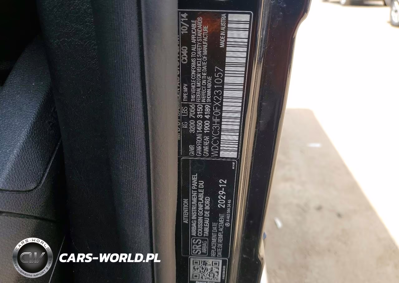 2015 Mercedes-Benz G 550 VIN:WDCYC3HF0FX231057 - 13