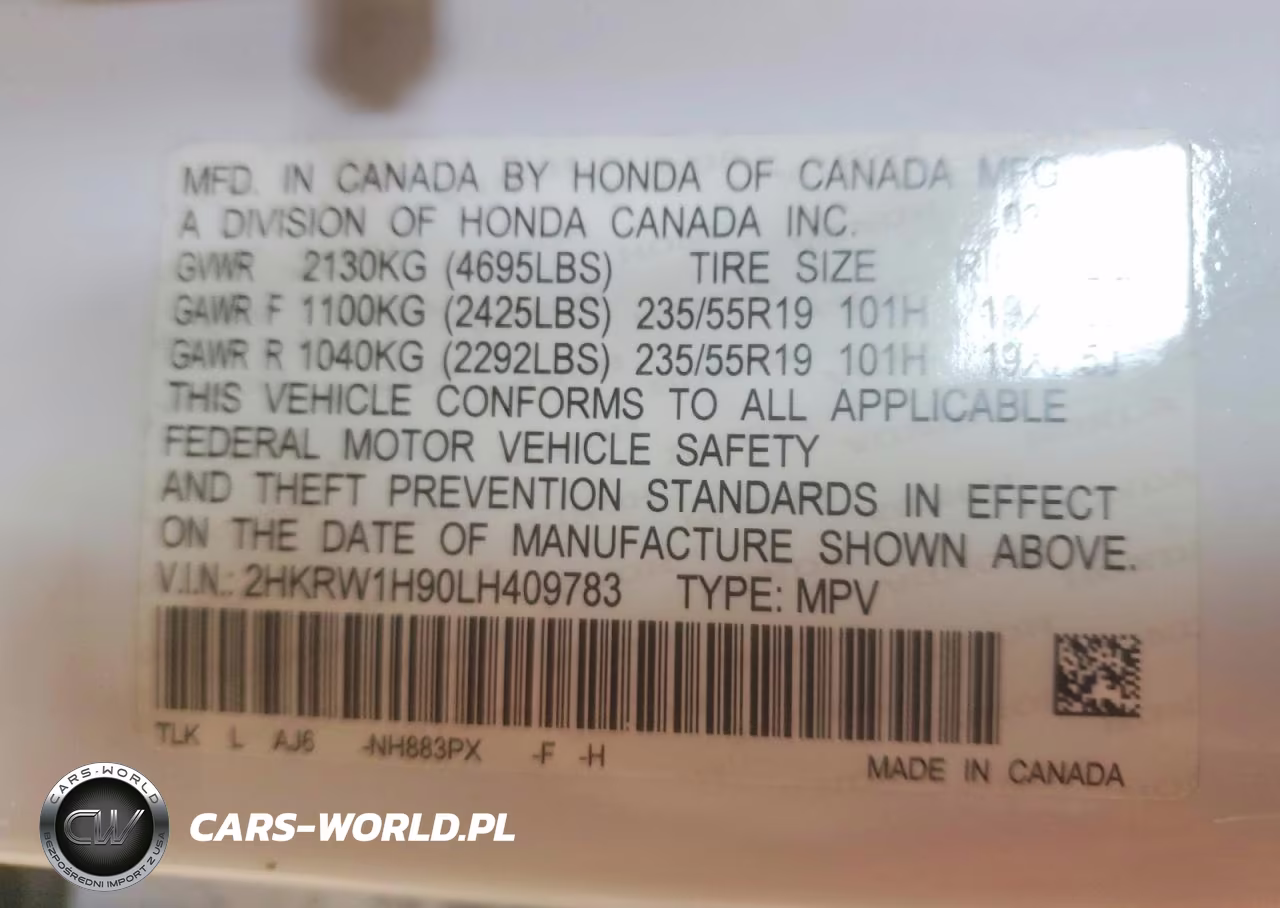 2020 Honda Cr-V Touring VIN:2HKRW1H90LH409783 - 14