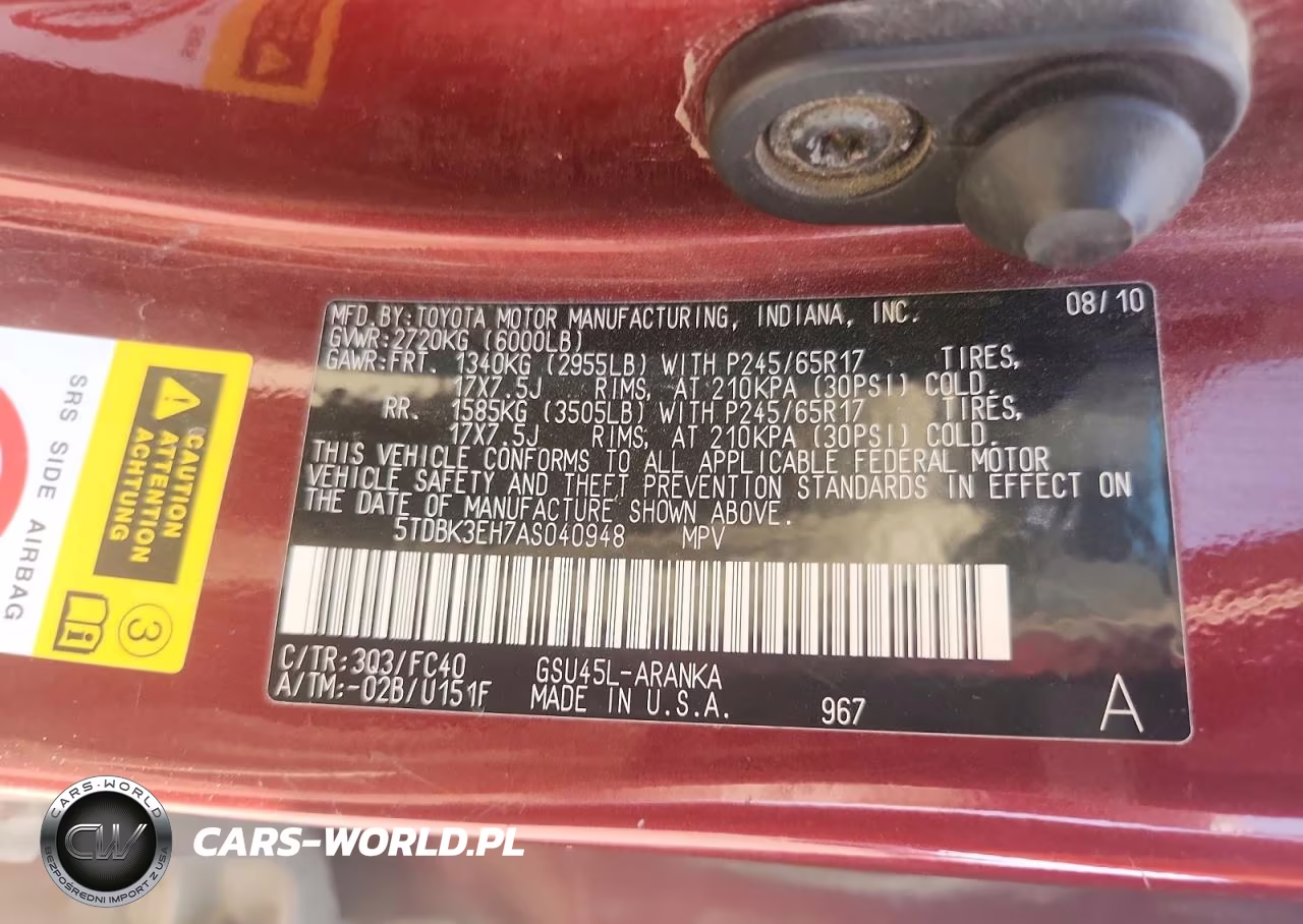 2010 Toyota Highlander Base VIN:5TDBK3EH7AS040948 - 13