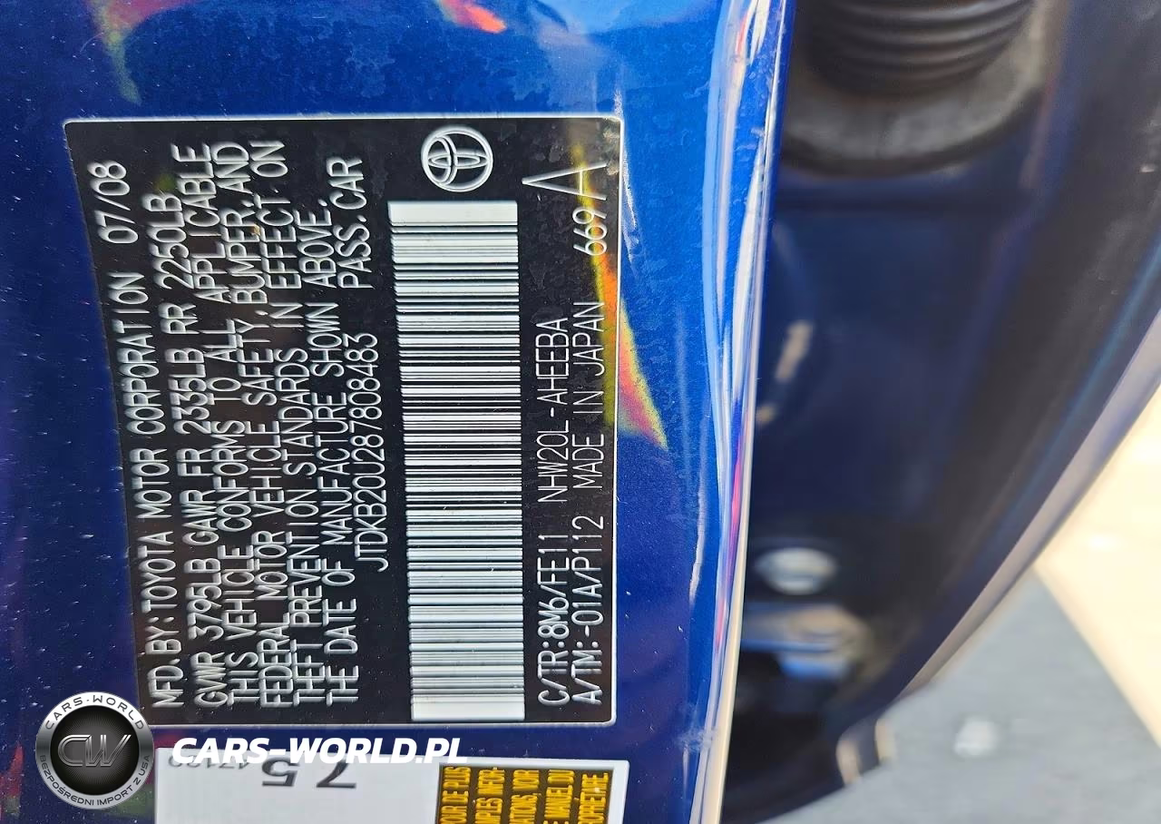 2008 Toyota Prius Base VIN:JTDKB20U287808483 - 12