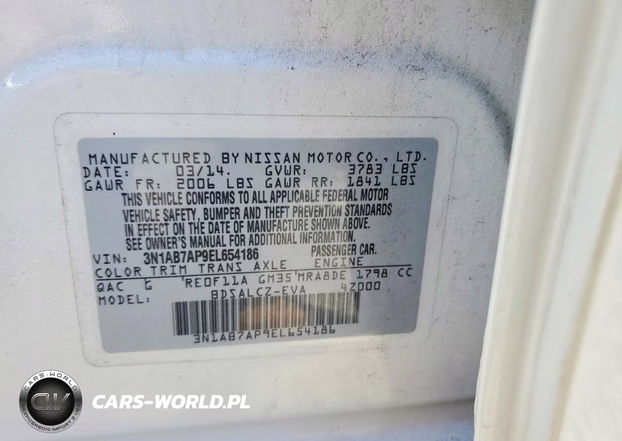 2014 Nissan Sentra S VIN:3N1AB7AP9EL654186 - 13