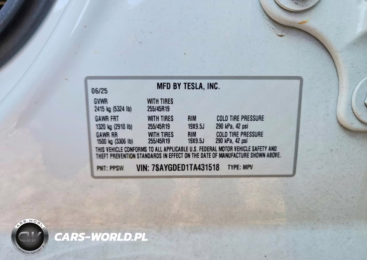 2026 Tesla Model Y VIN:7SAYGDED1TA431518 - 13