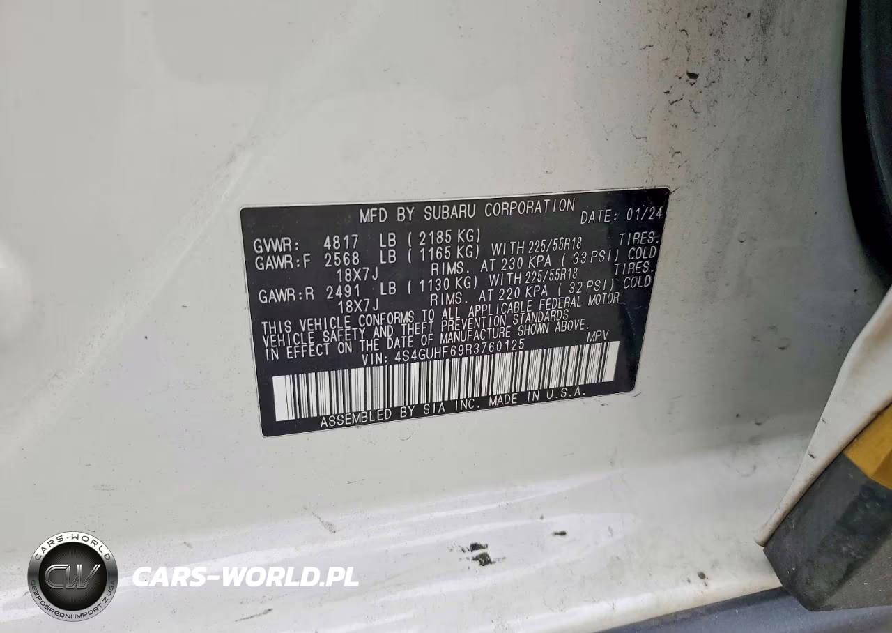 2024 Subaru Crosstrek Sport VIN:4S4GUHF69R3760125 - 13