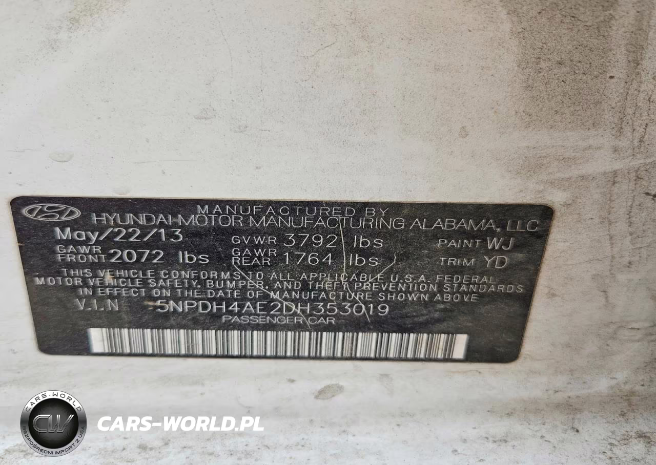 2013 Hyundai Elantra Gls VIN:5NPDH4AE2DH353019 - 13