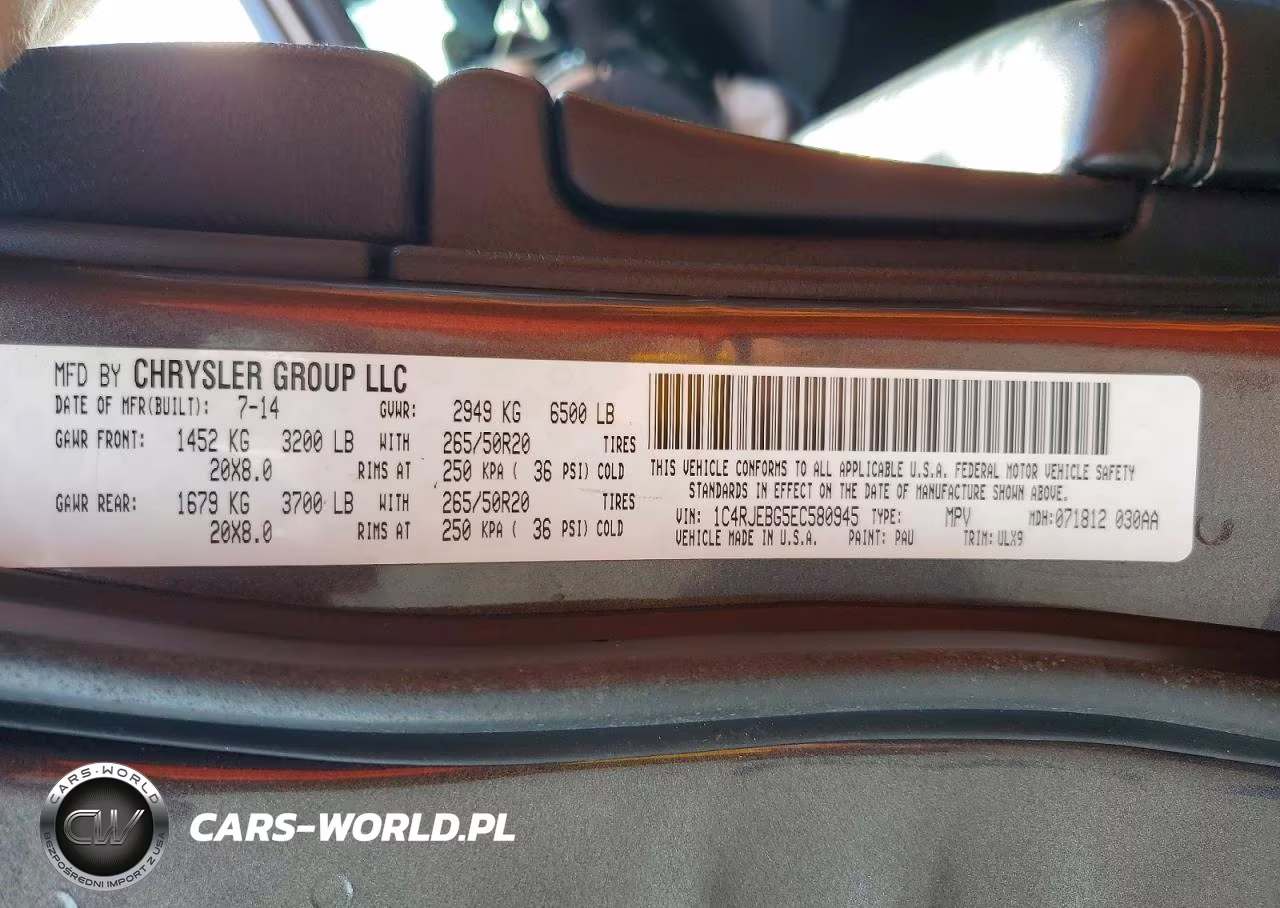 2014 Jeep Grand Cherokee Limited VIN:1C4RJEBG5EC580945 - 13