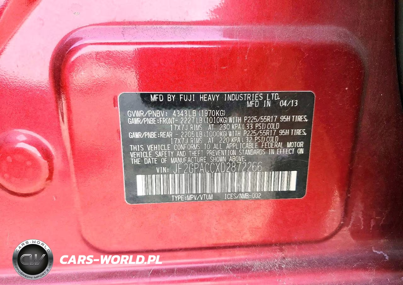 2013 Subaru Xv Crosstrek 2.0 Premium VIN:JF2GPACCXD2872266 - 13