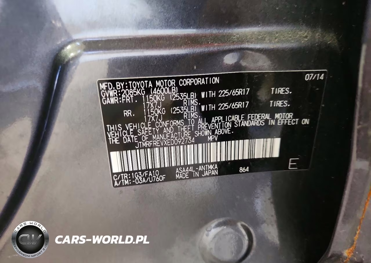 2014 Toyota Rav4 Xle VIN:JTMRFREVXED092734 - 13