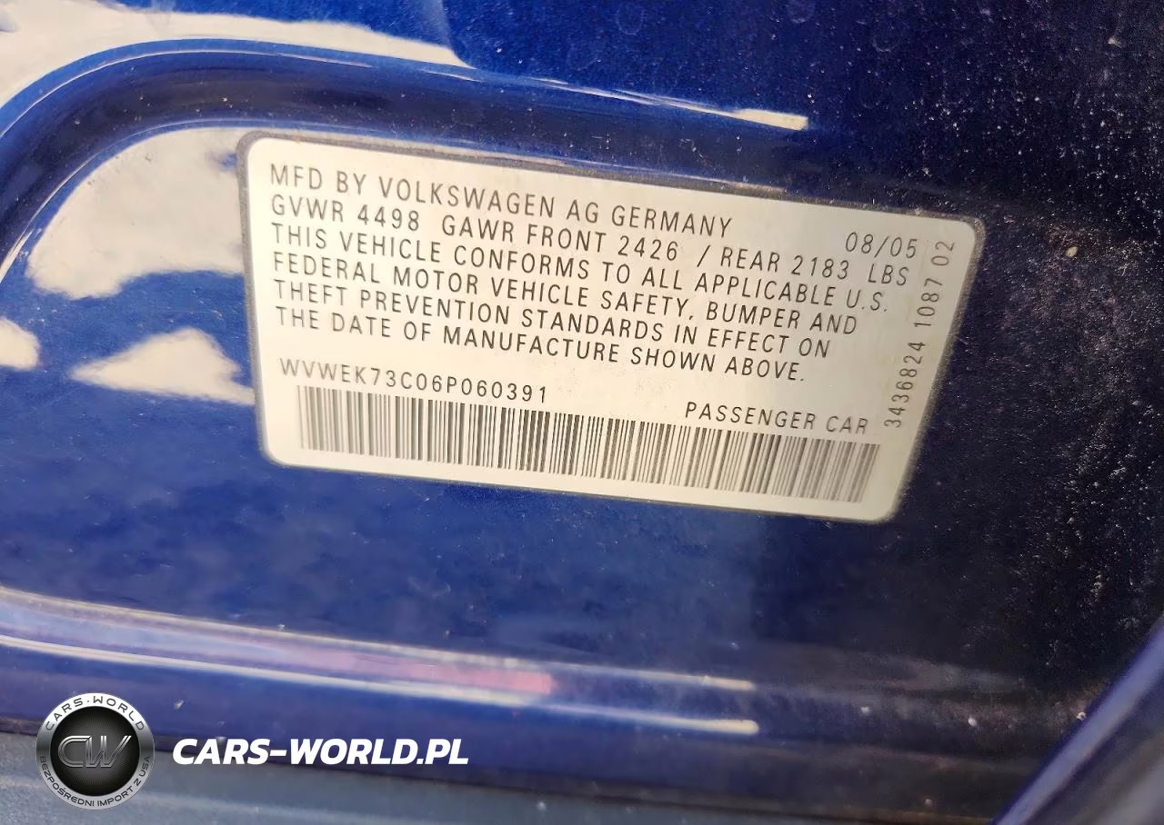 2006 Volkswagen Passat 2.0T Luxury VIN:WVWEK73C06P060391 - 13