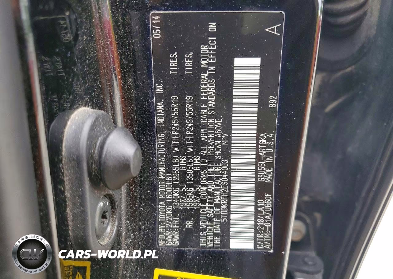 2014 Toyota Highlander Limited VIN:5TDDKRFH2ES044003 - 13
