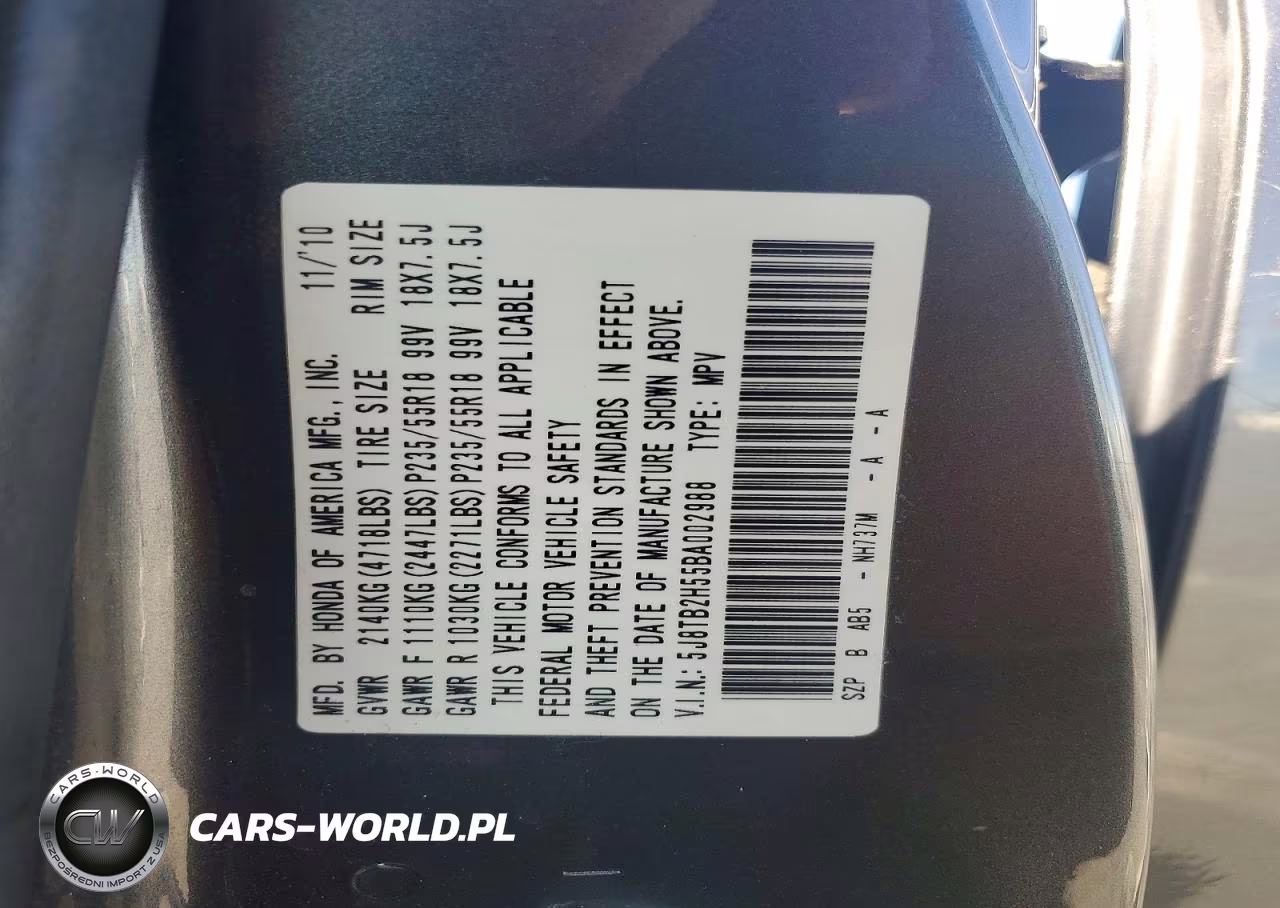 2011 Acura Rdx Technology VIN:5J8TB2H55BA002988 - 12