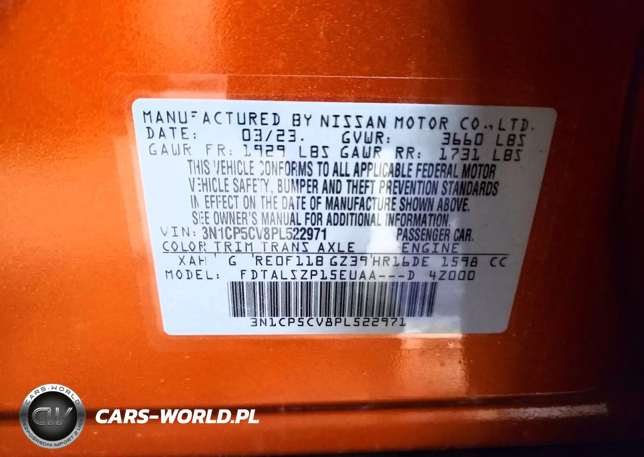 2023 Nissan Kicks Sv VIN:3N1CP5CV8PL522971 - 12